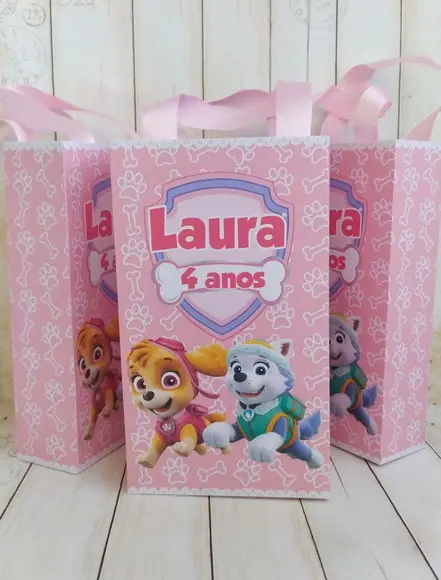 Sacolinha Personalizada Skye e Everest Patrulha Canina
