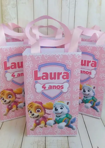 Sacolinha Personalizada Skye e Everest Patrulha Canina