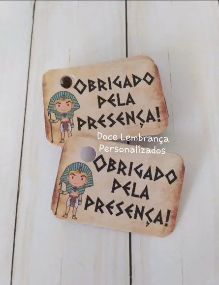 Tag Egito para Lembrancinhas Menino