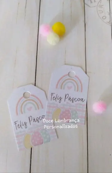 Tag de Páscoa Personalizada