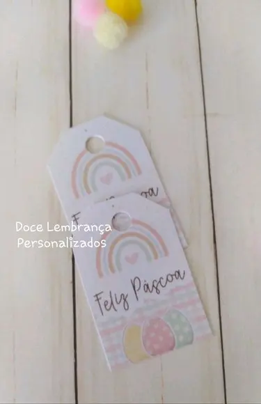 Tag de Páscoa Personalizada