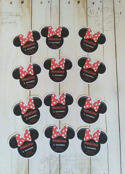 Tag Minnie Vermelha para Lembrancinhas/ Tag Agradecimento