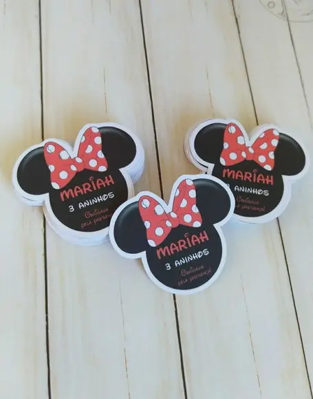 Tag Minnie Vermelha para Lembrancinhas/ Tag Agradecimento