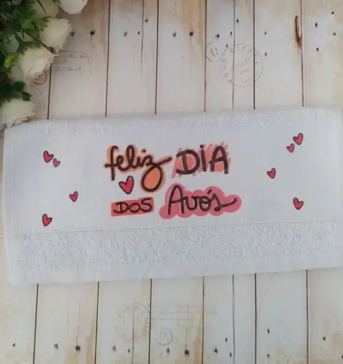 Toalhinha Dia dos Avós Personalizada