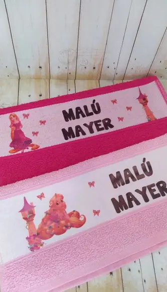 Toalhinha Escolar Personalizada Menina 2 Unidades