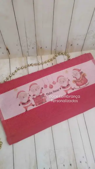Toalhinha Personalizada Natal Lembrancinha Brinde Fim de Ano