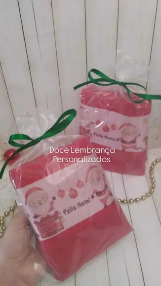 Toalhinha Personalizada Natal Lembrancinha Brinde Fim de Ano