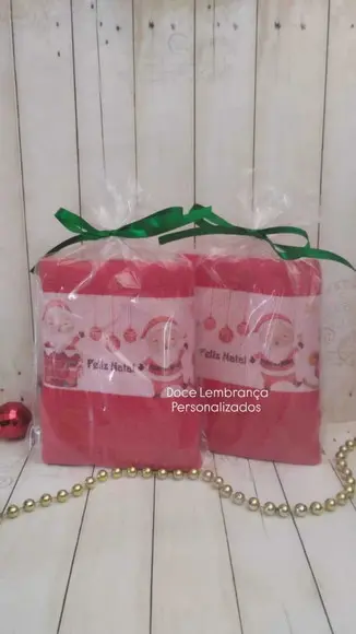 Toalhinha Personalizada Natal Lembrancinha Brinde Fim de Ano