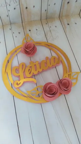 Topper Arco E Flores 3d 22 Anos