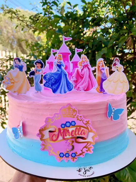 Topper Bolo Princesas Personalizado