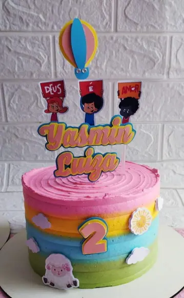 Topper de Bolo 3 Palavrinhas