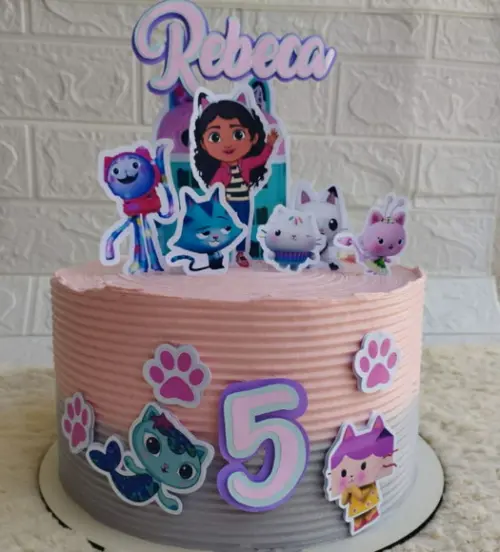Topper de Bolo 3d Casa Mágica da Gabby Personalizado
