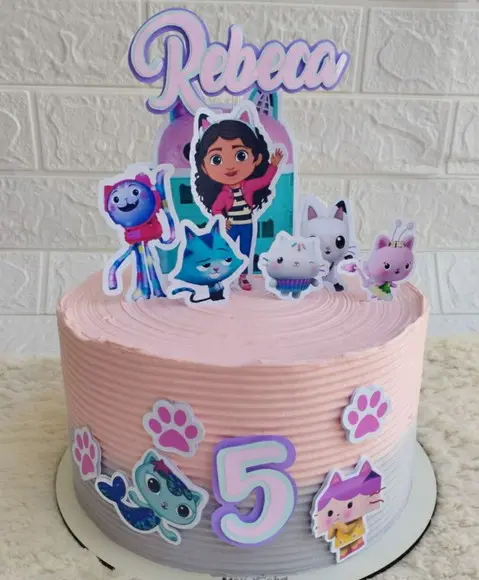 Topper de Bolo 3d Casa Mágica da Gabby Personalizado
