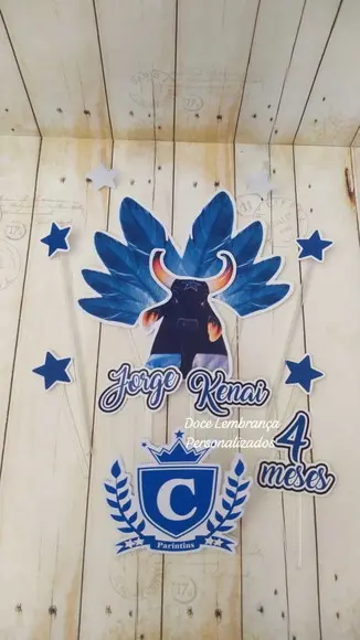 Topper de Bolo Boi Caprichoso Mesversario
