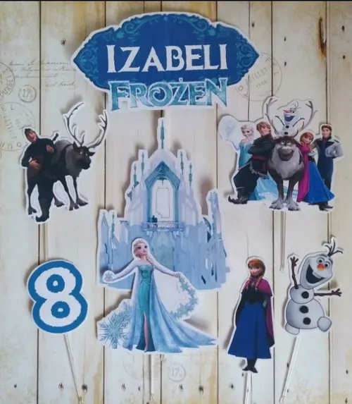 Topper de Bolo Frozen Personalizado
