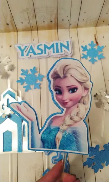 Topper de Bolo Frozen Personalizado 3d