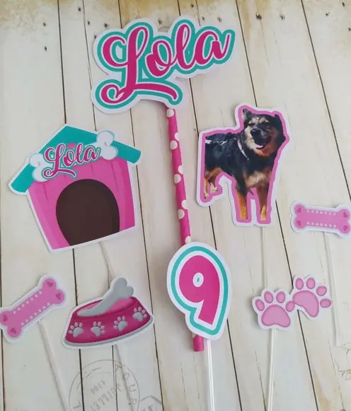 Topper de Bolo Pet Cachorro com Foto