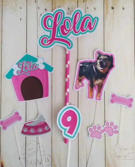 Topper de Bolo Pet Cachorro com Foto