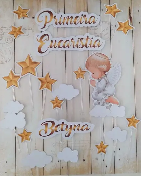 Topper de Bolo Primeira Eucaristia