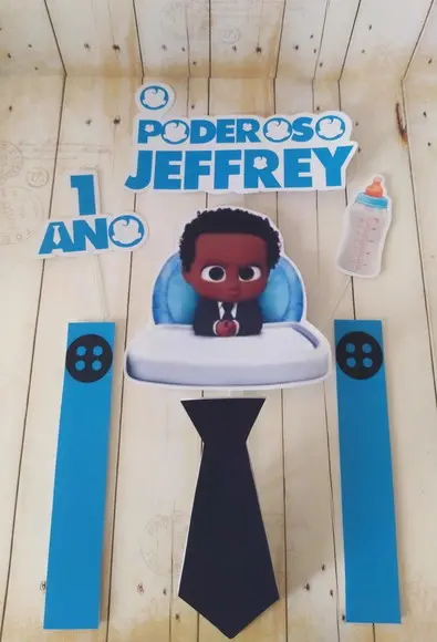 Topper de Bolo Poderoso Chefinho Black