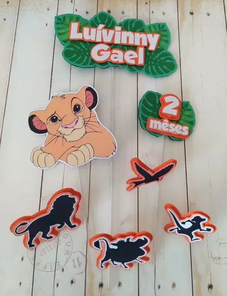 Topper de Bolo Rei Leão Simba