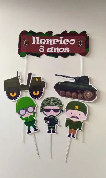 Topper de Bolo Soldado/exército Personalizado