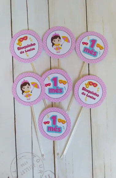 Topper Docinhos Bloquinho Carnaval 30 Unidades