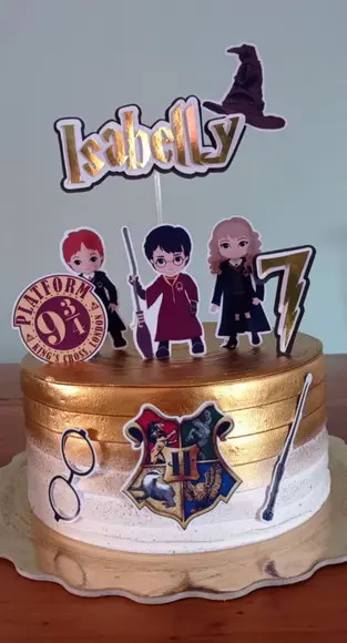 Topper Harry Potter 3d Personalizado