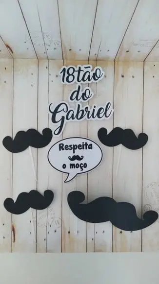 Topper para Bolo 18 Anos (18tão) Menino