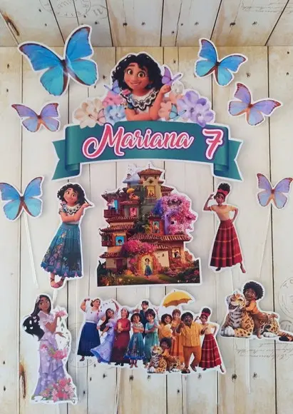 Topper para Bolo Filme Encanto Personalizado
