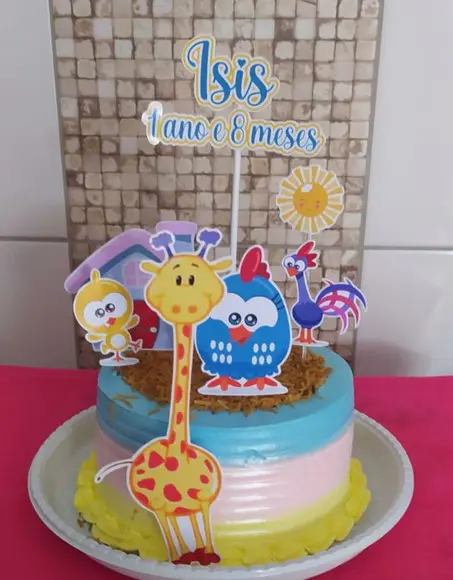 Topper para Bolo Galinha Pintadinha Cut