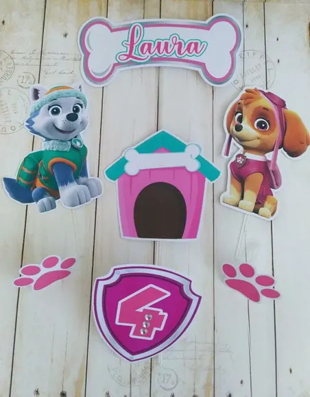 Topper para Bolo Skye e Everest Patrulha Canina