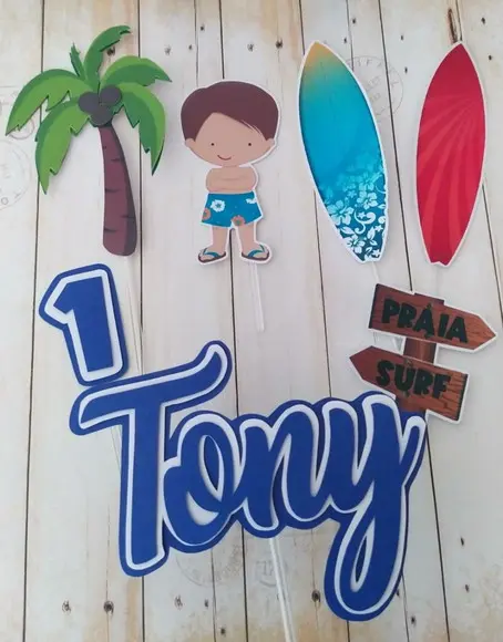 Topper para Bolo Surf/surfista