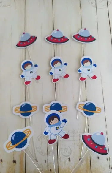 Topper para Docinhos Astronauta 30 Unidades