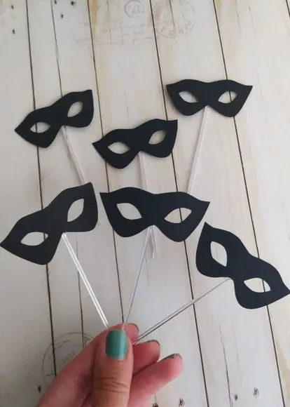Topper para Docinhos Baile de Máscara