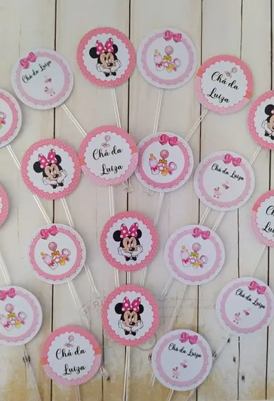 Topper para Docinhos Chá de Bebê 30 Unidades