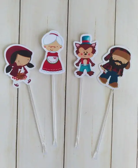 Topper para Docinhos Chapeuzinho Vermelho 30 Unidades