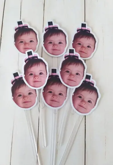 Topper para Docinhos com Foto Bebê