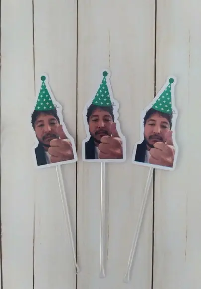 Topper para Docinhos com Foto e Chapeuzinho Adulto