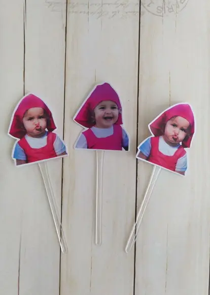 Topper para Docinhos com Foto Temática Aniversário