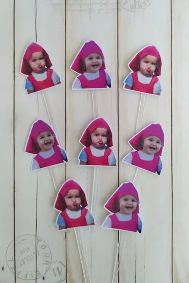 Topper para Docinhos com Foto Temática Aniversário