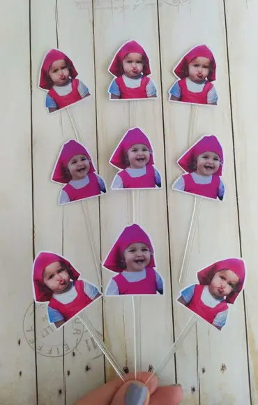 Topper para Docinhos com Foto Temática Aniversário