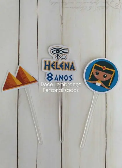 Topper para Docinhos Egito 30 Unidades Menina