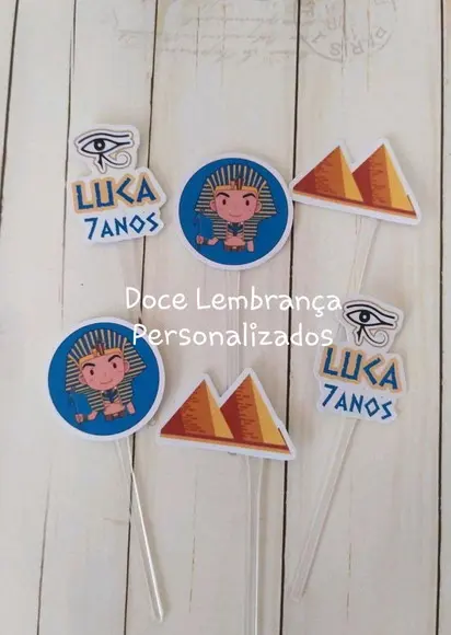 Topper para Docinhos Egito 30 Unidades Menino