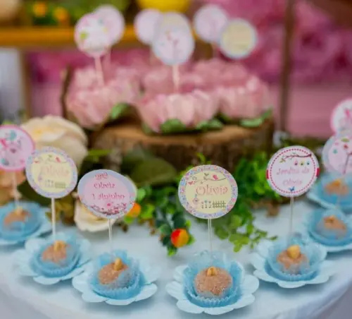 Topper para Docinhos Jardim Encantado 30 Unidades