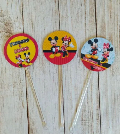 Topper para Docinhos Mickey e Minnie 30 Unidades