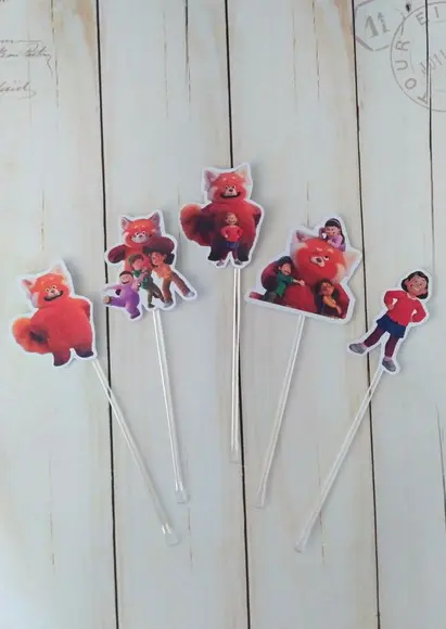 Topper para Docinhos Red Crescer É Uma Fera 30 Unid