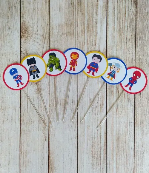 Topper para Docinhos Vingadores Super Heróis Baby 30 Unid.