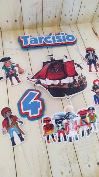 Topper Playmobil Pirata Personalizado