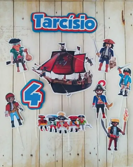 Topper Playmobil Pirata Personalizado